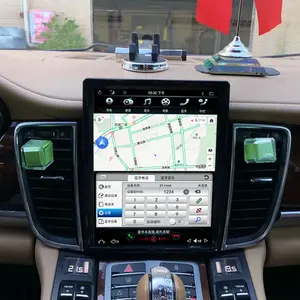 Radio Navigasi GPS Mobil Android 9, Stereo Mobil 4 + 64GB Android 9 untuk Porsche Panamera 2011-2016 PX6