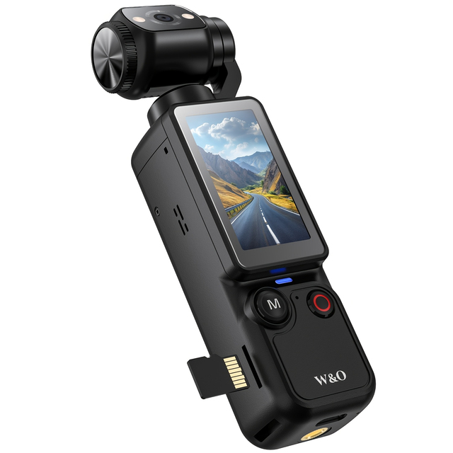 4K HD Body Camera, Mini Video & Audio Pocket Cam, 1.9inch HD Camera, 2000mAh Long Battery Time, 16X Zoom, 180° Rotation
