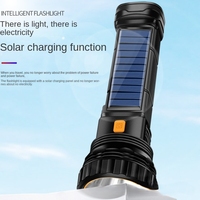 Lampe torche multifonctionnelle super lumineuse pour l'extérieur, lampes LED d'urgence, recharge solaire, lampe de poche rechargeable