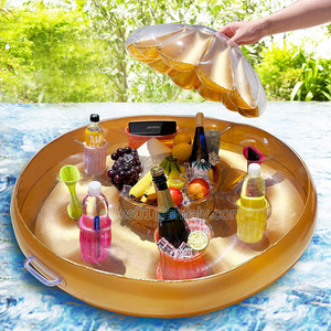 Flotador de piscina inflable para fiesta de verano, cubo, portavasos, Enfriador de cerveza, mesa, Bar, bandeja para playa, soporte para bebidas - Product Image 5