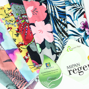 Reciclado Floral Imprimir Personalizado Nylon Spandex High Stretch Sport Bra Leggings <span class=keywords><strong>Tela</strong></span> - Product Image 2