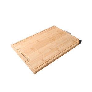 Tabla de cortar de bambú, tabla de cortar de doble cara para cocina doméstica, tabla para cuchillos, tabla de cortar vertical, con asa portátil - Product Image 1