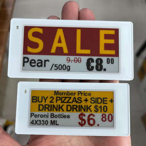 Étiquettes de prix numériques E-Ink NFC E-Paper EPD ESP32 API SPI 2.4GHz Logiciel Bluetooth BLE5.0, Étiquettes de rayon électroniques ESL - Product Image 2