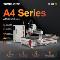 Router CNC Industri 1300x2500mm 9KW ATC Penggantian Alat Linear Inverter Delta Schneider Mesin Pengerjaan Kayu Logam Listrik