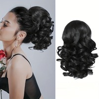 Extensions de queue de cheval synthétiques bouclées et ondulées de qualité supérieure, nouées à la main - Volume instantané, style polyvalent pour la mode quotidienne et les occasions