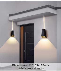 Tiết kiệm năng <span class=keywords><strong>l</strong></span>ượng ngoài trời LED trong nhà hiên ánh sáng hành lang cầu thang trang trí sân trong nhà Đèn tường trong nhà Đèn tường trong nhà - Product Image 6