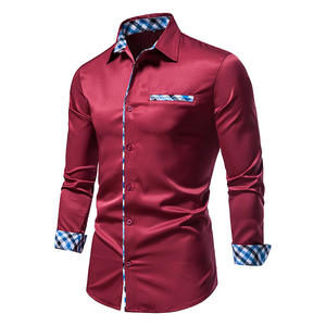 Nuove camicie da uomo a maniche lunghe con risvolto sottile con bottone autunnale top 2025 moda 3D con stampa sabbie mobili bluse da ballo nobile S-3XL - Product Image 4