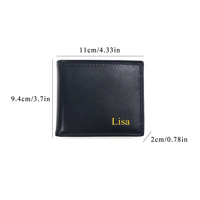 Portefeuille Homme en Cuir Véritable Personnalisé avec Logo, Porte-Cartes Multiples, Fenêtre d'Identité et Compartiment Billets/Chèques, Idéal pour Cartes de Crédit Professionnelles - Vente en Gros