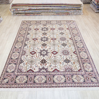 Tapis turc lavable 9x12 pieds, tapis de prière moderne afghan Qum, prix, tapis en coton et soie fait à la main