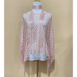 Scialle HZM-61184 donna 1920 anni lunghi scialli, scialli da sera in maglia lavorata a maglia per festa/matrimonio/formale/notte di Harlem - Product Image 5