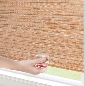 Tikar bambu kerajinan Tiongkok kualitas tinggi, tirai Modern pola Horizontal dua lapisan tanpa kabel penggulung teh nuansa Roma - Product Image 1