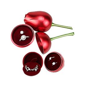 Boîte de rangement en métal fleur de Rose pour bijoux, colliers, cadeaux de mariage, bague, bijoux créatifs, cadeau de saint-valentin - Product Image 2