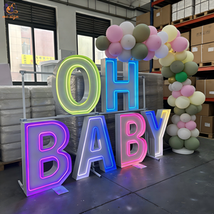 <span class=keywords><strong>Letras</strong></span> Metálicas RGB Personalizadas de Fábrica de 3FT 4FT 5FT OH BABY para Decoración de Eventos, Baby Shower, Bodas y Fiestas de Cumpleaños - Product Image 2