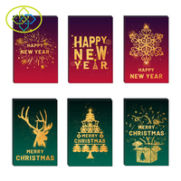 Ensemble de cartes de Noël élégantes, design rétro magnifique, couleurs et tailles personnalisées, impression numérique, cartes de vœux pour Noël