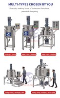 Équipement de fabrication cosmétique : Homogénéisateur sous vide, mélangeur à cisaillement élevé, machine d'homogénéisation pour crèmes et lotions