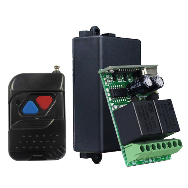 Small Home Automation Wireless RF Remote Controller 2 Channels Independent Control Garage Door Receiver Transmitter Made Metal