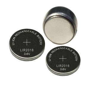 リチウムイオン電池LIR2016 20mAh 3.7v充電式ボタン電池電池スマート玩具用家電 - Product Image 1