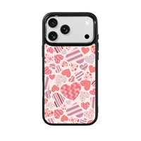 Coque de téléphone AG Feeling Black Edge avec motif de collection Gilding Love pour iPhone 17, 17 Pro Max, 16 Pro, 15 – Coque magnétique