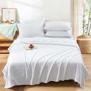 批发100% 竹纤维床单套装柔软透气床上用品 - Product Image 2