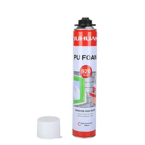 JUHUAN Pu Foam 300ml 500ml 750ml Spray Polyurethane Foam For Wooden Door