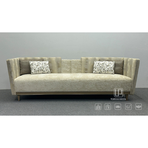 Nouvel ensemble de canapés sectionnels surdimensionnés de style français pour salon de villa, en tissu velours moderne - Product Image 4