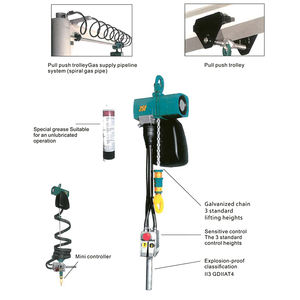 Ventes directes d'usine 250kg 500kg 1 tonne 5 tonnes 10T levage pneumatique palan à <span class=keywords><strong>air</strong></span> treuil palans à chaîne pneumatiques - Product Image 4