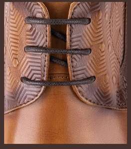 Chaussures de bureau haut de gamme faites à la main - Derby Business Casual - Chaussures habillées marron de haute qualité et confortables pour hommes - Product Image 6