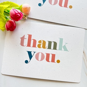 Tùy chỉnh độ dày bông giấy Thiệp mời đám cưới sang trọng lá vàng 3D dập nổi Cảm ơn bạn thẻ với logo in ấn - Product Image 6