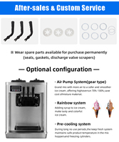 Machine à crème glacée molle 3 saveurs en acier inoxydable OEM ODM pour les entreprises