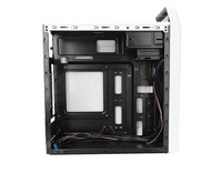Boîtier d'ordinateur de bureau portable MicroATX Jia Yang Tian, noir et blanc, USB 3.0, pour usage domestique, en acier, avec panneau latéral