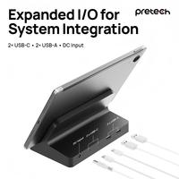 Tablette Android 11 pouces avec terminal de point de vente NFC frontal, station d'accueil multi-ports G99, 8000 mAh, 6 Go, 128 Go pour kiosque de vente au détail, paiement sans contact, GMS