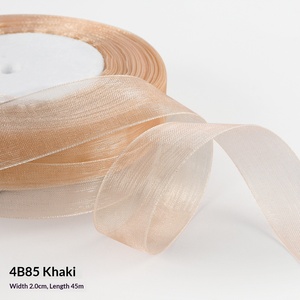 Decorazioni Floreali <span class=keywords><strong>in</strong></span> Nastro di Chiffon Trasparente Verde Gelsomino da 2 cm per Cappelli e <span class=keywords><strong>Bracciali</strong></span> - Product Image 6