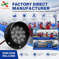 Module d'avertissement de remplacement CadSolar 100mm 15 LED ambre pour flèche de signalisation de camion, pour travaux routiers
