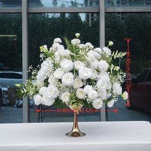 DKB - Centro de Mesa de Rosas Artificiales Realistas de Seda para Bodas, Eventos y Decoración de Interiores - Product Image 2