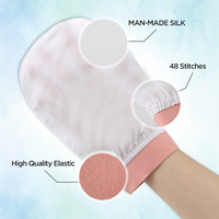 Gant exfoliant en soie turque personnalisé avec logo, en cocon naturel, pour le visage, le cou, le corps, le spa et le bain