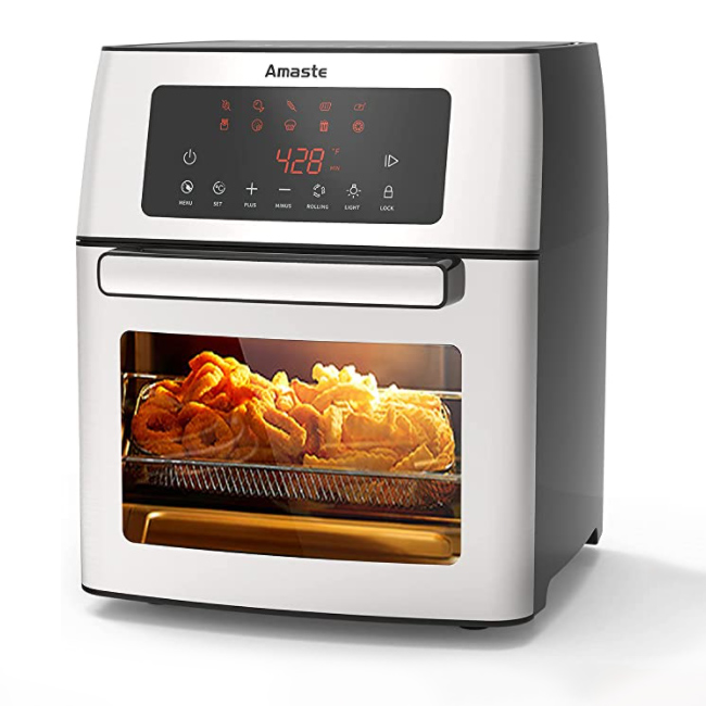 Forno elétrico para fritadeira, de aço inoxidável, 15l, com tela sensível ao toque digital