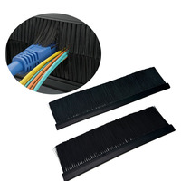 Bande de brosse en nylon ignifuge haute densité pour gestion des câbles de baie de serveur 1U