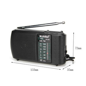 Station de <span class=keywords><strong>radio</strong></span> portable Kchibo <span class=keywords><strong>Transistor</strong></span> KK-224 AM/FM avec meilleure réception petite <span class=keywords><strong>radio</strong></span> de réglage personnelle à piles - Product Image 2