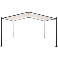 Abri de voiture 3,5x4m - Tente de protection extérieure en polyester imperméable pour jardin et véhicule