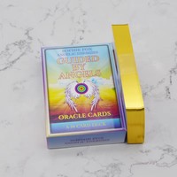 Cartes de tarot personnalisées en gros d'usine, impression personnalisée, feuille d'or et d'argent, cartes de tarot laser, cartes d'oracle, jeu avec livret, boîte à couvercle et fond