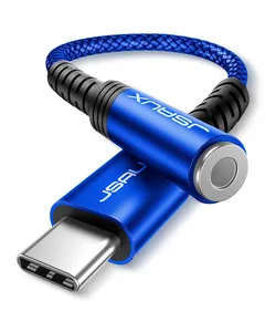 JSAUX USB 유형 C 3.5mm 여성 헤드폰 잭 어댑터 오디오 동글 케이블 코드 아이폰