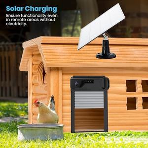 Porte automatique de <span class=keywords><strong>poulailler</strong></span> Wi-Fi avec caméra HD, télécommande à énergie solaire et minuterie, alarme, capteur anti-piège. - Product Image 5