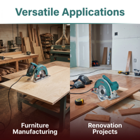 Scie circulaire électrique 2000W 235mm, machine à scier le bois, coupes en biseau à 45 degrés jusqu'à 85mm de profondeur pour le contreplaqué et le MDF