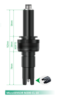Capteur numérique de chlore résiduel par méthode membranaire 0,00~20,00 ppm IP68 4-20 mA RS485 MODBUS pour la surveillance de l'eau en circulation