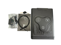 Coffre-fort à empreintes digitales avec déverrouillage à distance Bluetooth, triple chargement sans fil, accès rapide, pour armes de poing, câble de sécurité, rangement d'objets de valeur