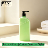 Bouteilles en plastique HDPE en gros d'usine, taille et couleur personnalisées, contenants vides pour shampoing, gel douche, nettoyant corporel, emballages cosmétiques liquides