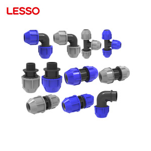 LESSO ingénierie d'irrigation pour la pêche et l'élevage coude en plastique pp raccords de tuyauterie d'eau de compression pour tube - Product Image 6