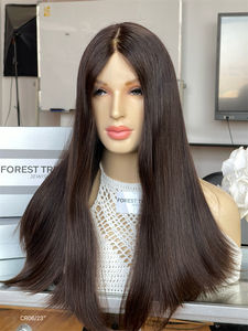 วิกผมลูกไม้ด้านหน้าแบบไม่ต้องใช้กาว SHY Salon ทำจากผมแท้ 100% ของยุโรป  ลูกไม้ HD โปร่งใส สีธรรมชาติ ขายส่ง - Product Image 3