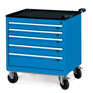 Fami Flexa Series <b>Drawer</b> Cabinet 5 <b>Drawers</b> 792x600x820 Mm Green Ral6011 <b>Tool</b> Storage - Product Image 3