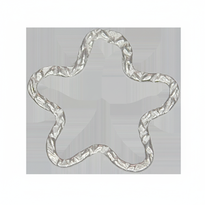 Anillo de estrella a rayas de plata 925, anillos de salto de plata esterlina para hacer joyas, hallazgos de joyería de plata - Product Image 1